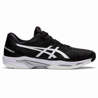 Asics Solution Speed FF - Miesten Tenniskengät - Mustat/Valkoinen